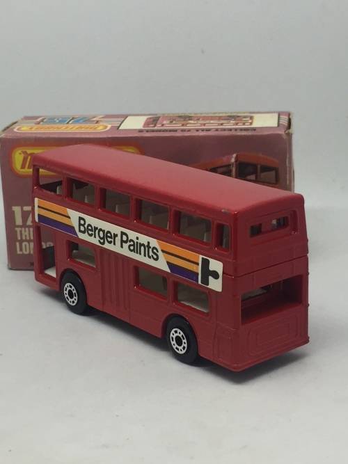 1972 Matchbox 75 series #17-B The Londoner bus Berger Paints - mint boxed