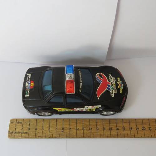 Lot of 3 police friction cars about 1:32 scale 2 x Bmw - Plastic