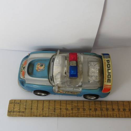 Lot of 3 police friction cars about 1:32 scale 2 x Bmw - Plastic