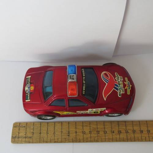 Lot of 3 police friction cars about 1:32 scale 2 x Bmw - Plastic
