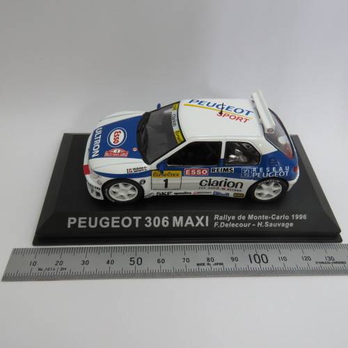 Peugeot 306 Maxi die-cast rally model car - 1996 Rallye de Monte Carlo - Scale 1/43