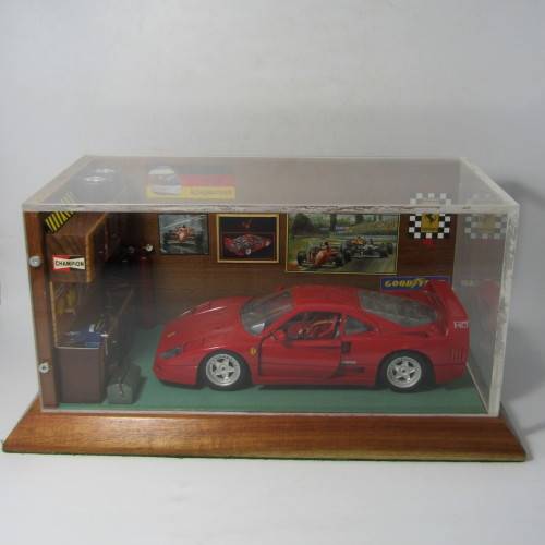 Polistil Tonka Ferrari F40 model car diorama garage - scale 1/18