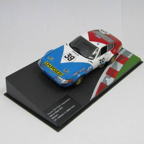 Ferrari 365 GTB4 racing model car - #39 - 1972 Le Mans 24th - scale 1/43