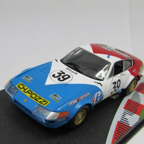 Ferrari 365 GTB4 racing model car - #39 - 1972 Le Mans 24th - scale 1/43