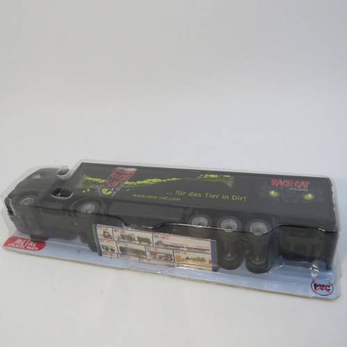 Siku #1627 MAN Race Cat energy drink truck and trailer - Scale 1/87