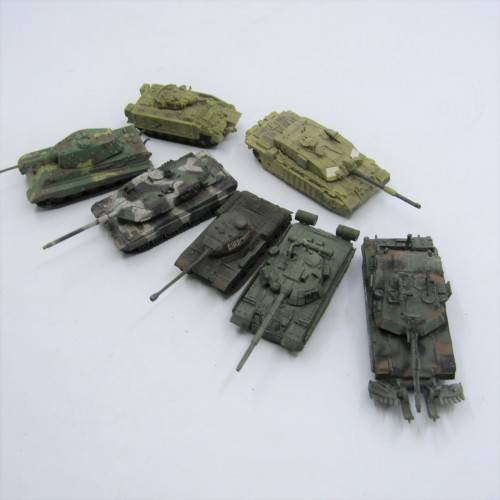 Lot of small combat tanks