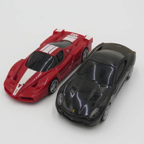 Pair of Shell V-Power `Vrooomn` Ferrari toy cars