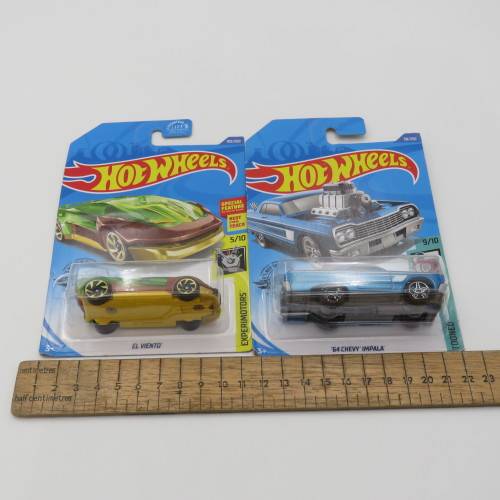 Lot of 5 Hot Wheels toy cars in packs