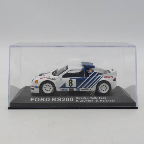 Ford RS200 die-cast rally model car - 1986 Sweden rally - Scale 1/43