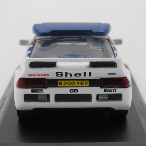 Ford RS200 die-cast rally model car - 1986 Sweden rally - Scale 1/43