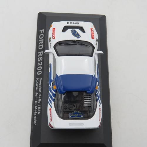 Ford RS200 die-cast rally model car - 1986 Sweden rally - Scale 1/43