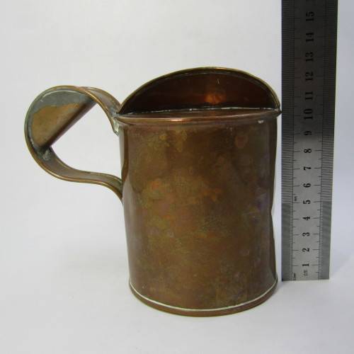 Vintage CPRS T.E. Bladon and Son 1937 copper small oil can - Canadian Pacific Railways