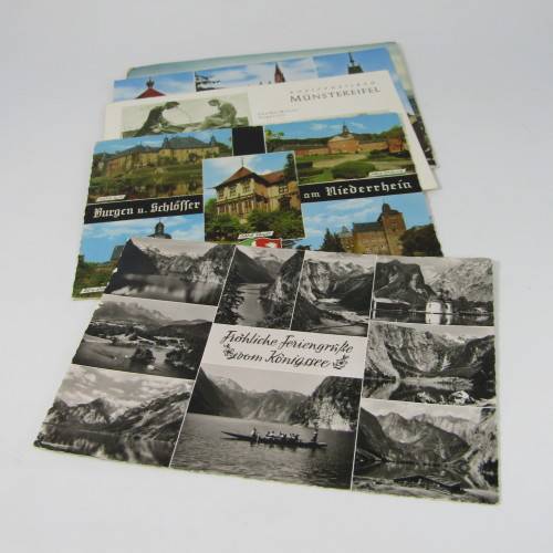 Lot of 100 vintage post cards with stamps - from all over the world
