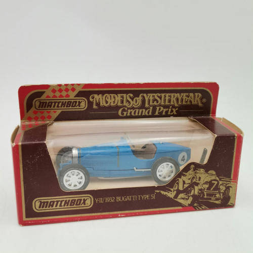 Matchbox Models of Yesteryear 1932 Bugatti Type 51 racing model car in box