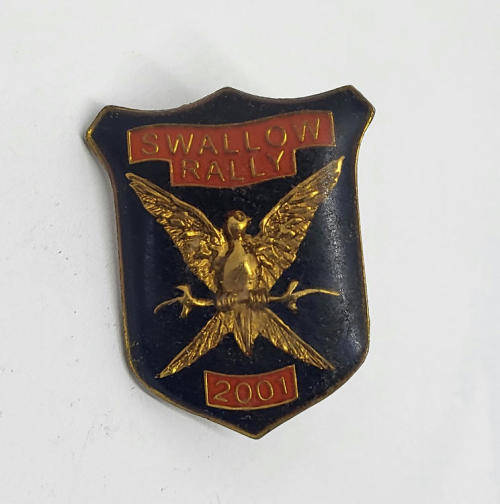 2001 Swallow rally motorcycle badge