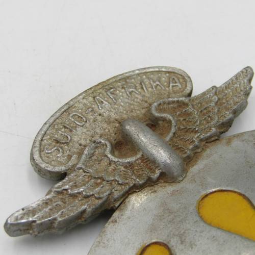 Vintage South Africa AA car badge