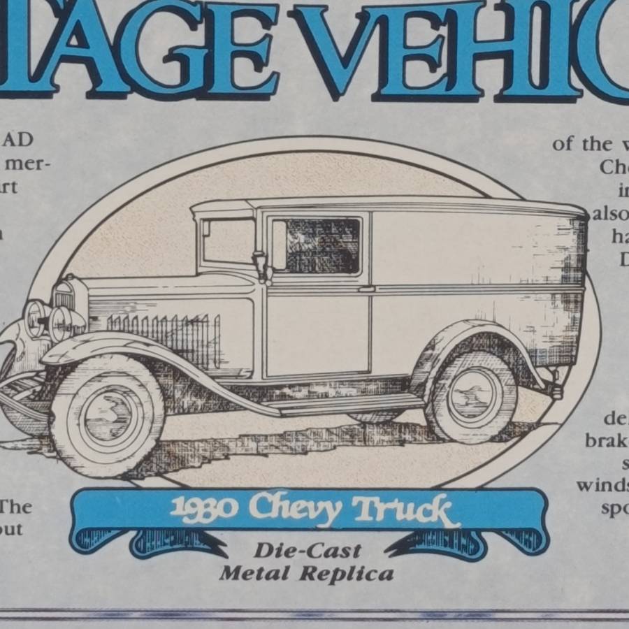 ERTL Vintage Vehicles 1930 Chevy truck die-cast model - still sealed - scale 1/43