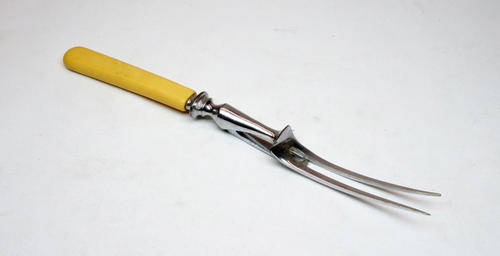 Vintage Chrome plated carving fork
