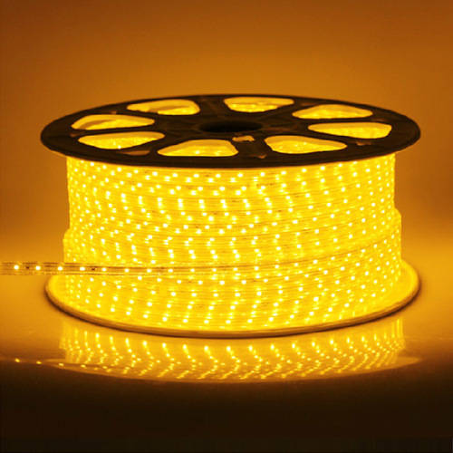 220V 100m Flexible 5050 Chip SMD LED Strip Light - Warm White