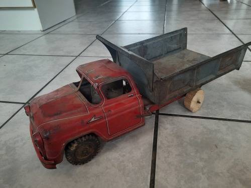 X2 old vintage metal trucks