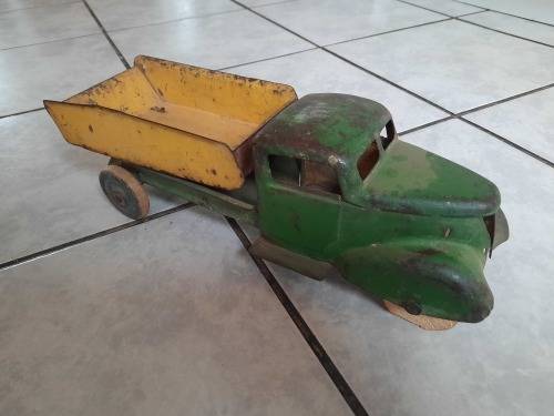 X2 old vintage metal trucks