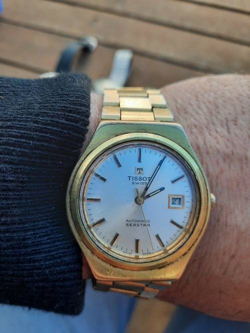 vintage men's Tissot automatic seastar