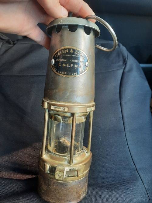vintage wolf lamp