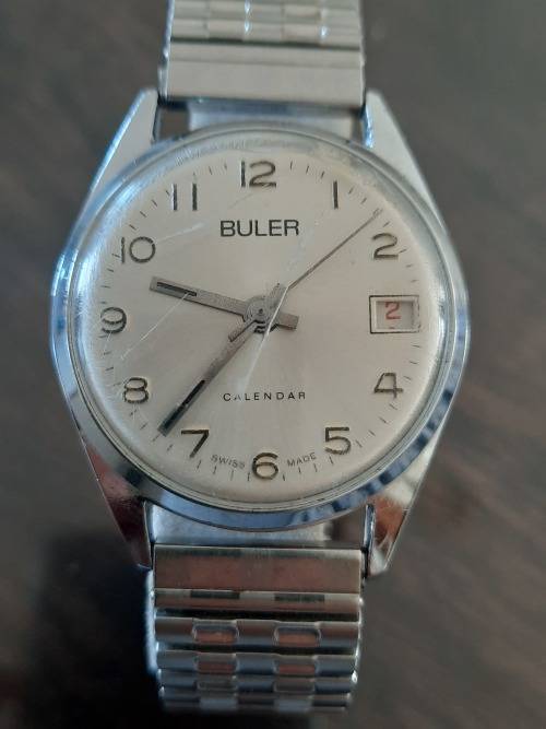 Vintage men`s buler wind up watch