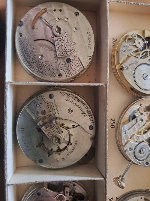 Lots of Vintage pocket watches and parts