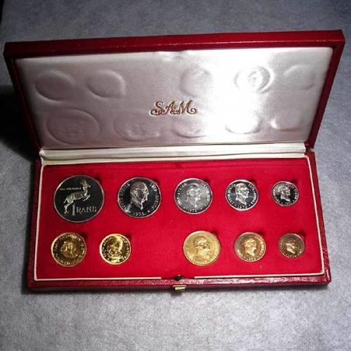 RSA: 1976 Long Proof Set with Gold 1R and 2R Coins and Silver Rand