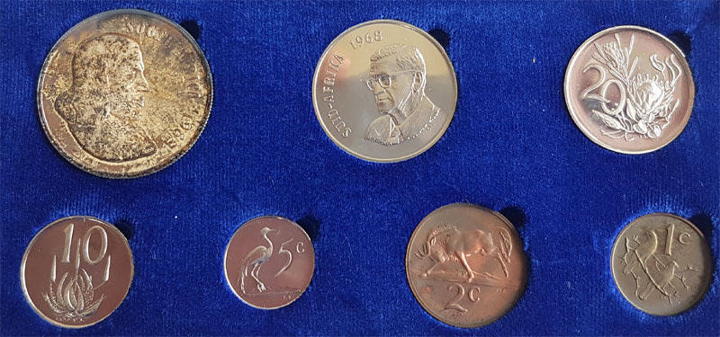 1968 Short Proof Set in SAM Case with Silver Rand