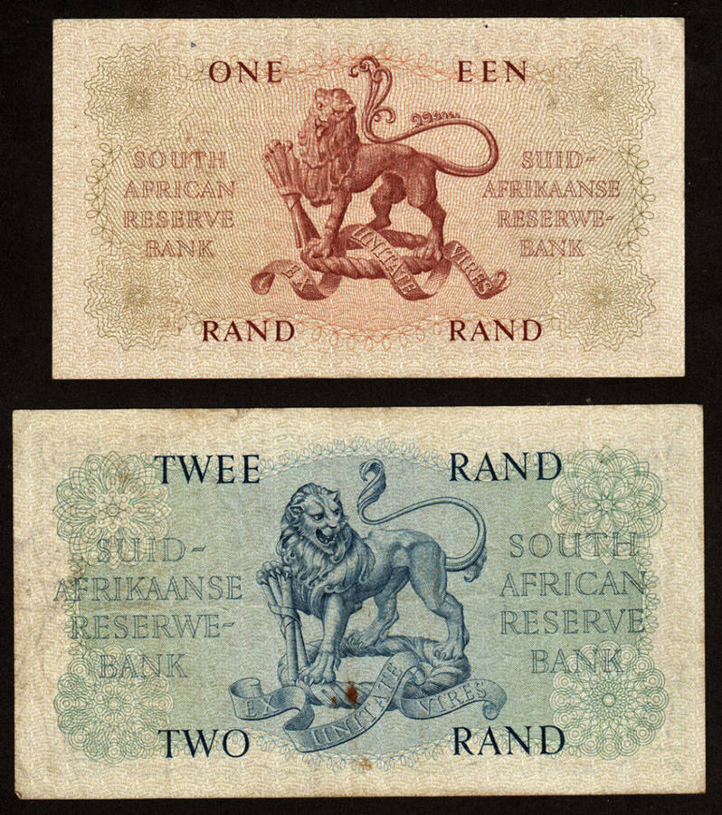 RSA: One Rand and Two Rand Banknotes G Rissik