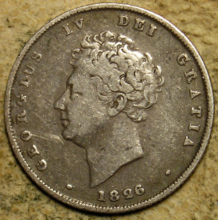 Great Britain: 1826 King George IV Silver Shilling