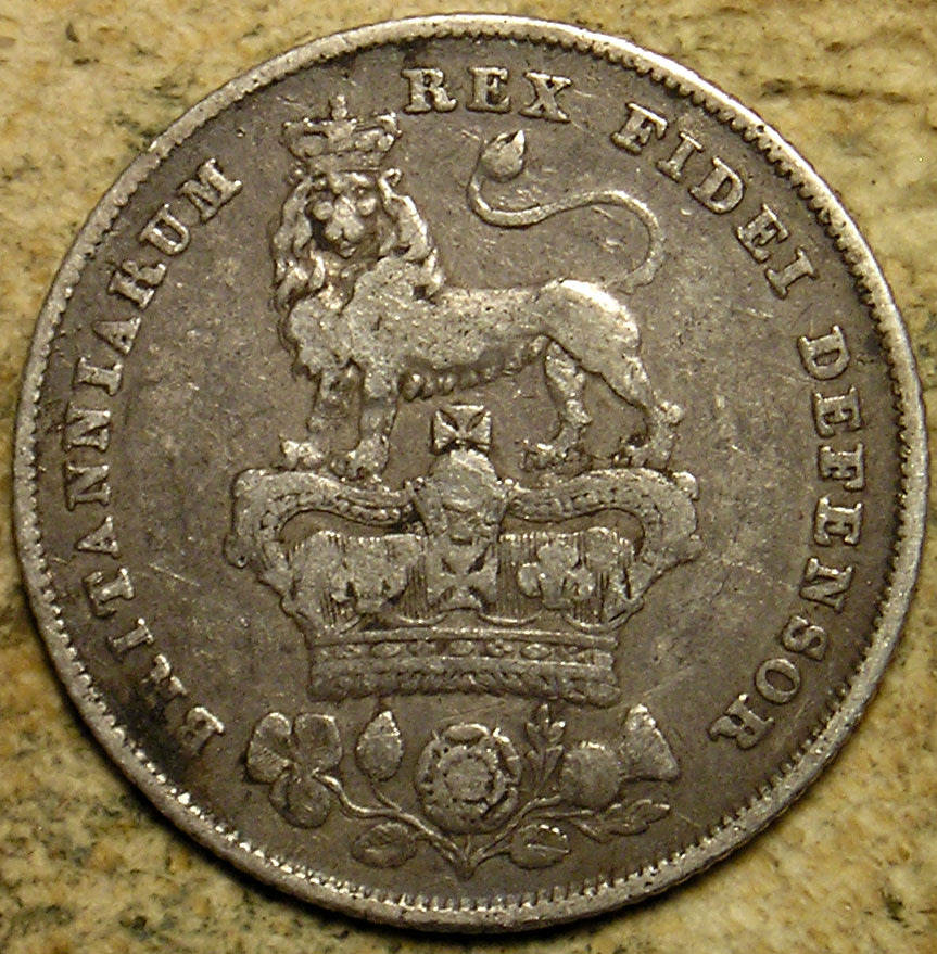 Great Britain: 1826 King George IV Silver Shilling