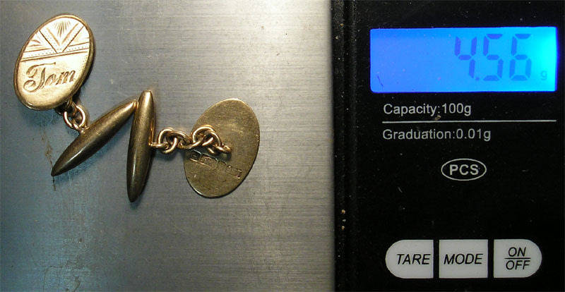 9ct Hallmarked Gold Cuff Links - 4.56 gm