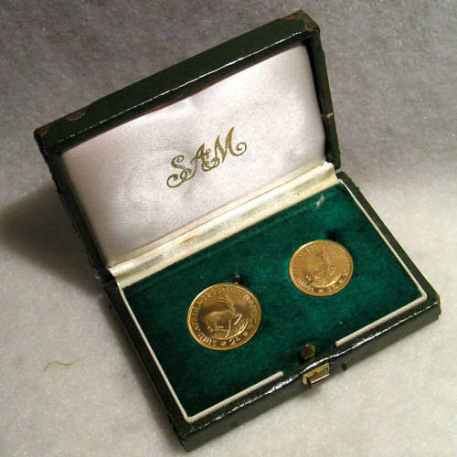 1977 Proof Twin Set with Gold 1 Rand and 2 Rand Coins