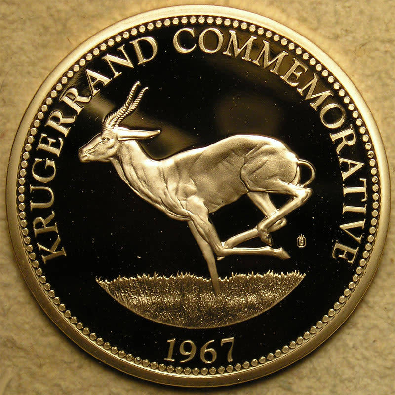 Krugerrand Commemorative Gold Plated Medal
