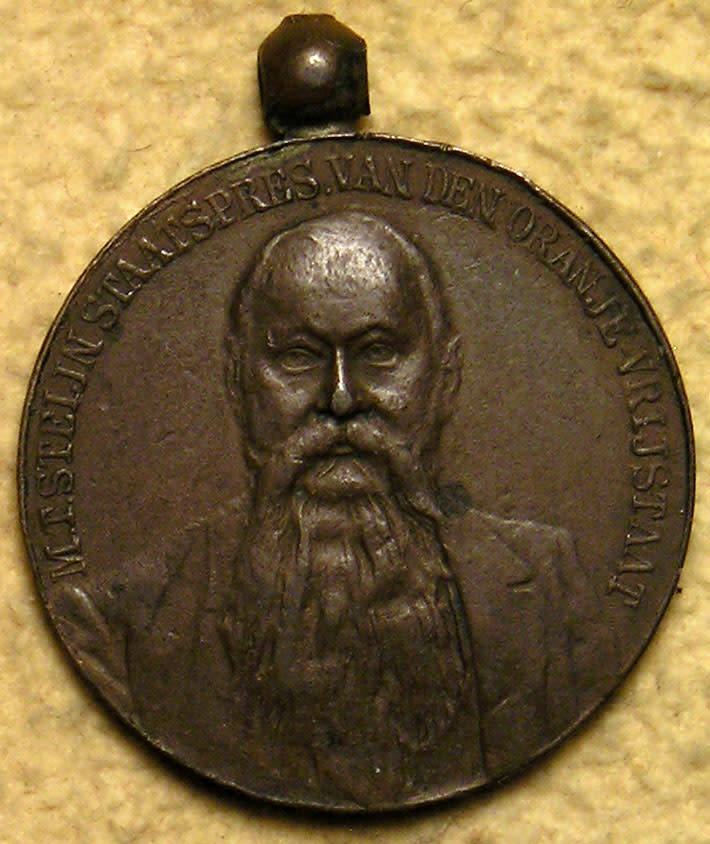 Boer War: 1902 President Steijn Orange Free State / Verwond Maar Niet Verwonnen (20 mm)
