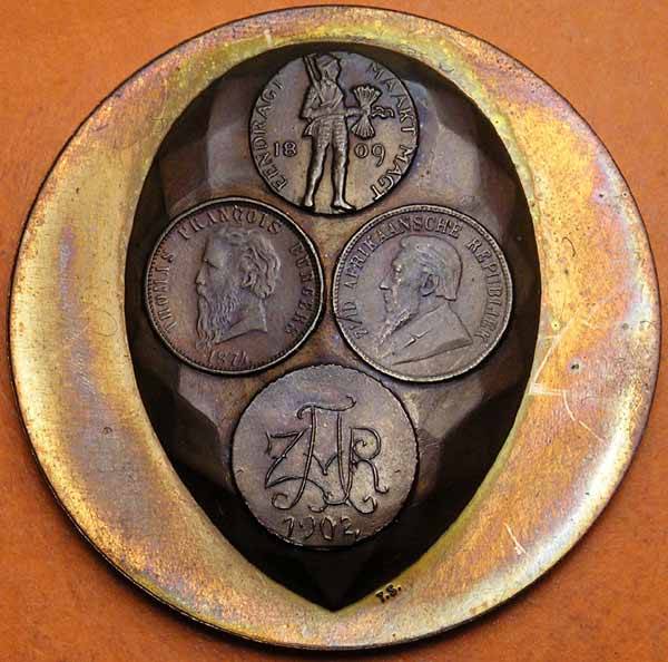 Transvaal Numismatic Society 1970 4th National Convention - Cased Bronze Medal