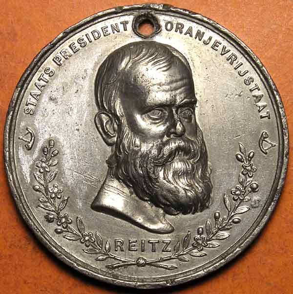 President Reitz Orange Free State, Opening of Railway Line to Bloemfontein in 1890 Medal * SCARCE *