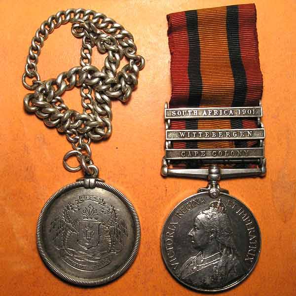 Scotland: Boer War Tribute Medal from Dundee With QSA to Pvt. NM Welsh Black Watch * RARE *
