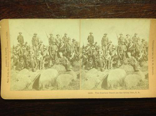 Boer war stereo view/photograph by Kilburn - Boer soldiers