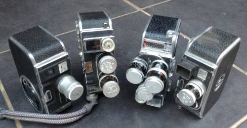 Vintage movie camera - Paillard Bolex - 4 different modelsn (MECol4)