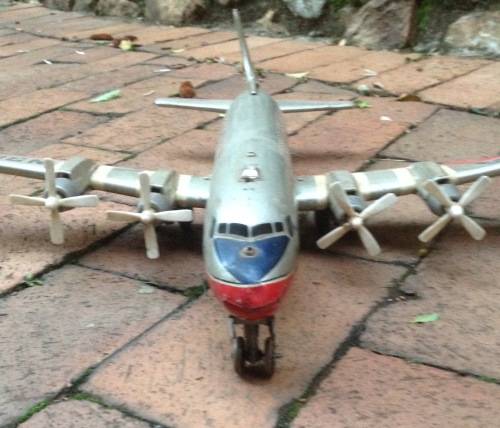 Flagship Carolyn (American Airlines) - Vintage Linemar tin lithographed battery operated toy - 1950s