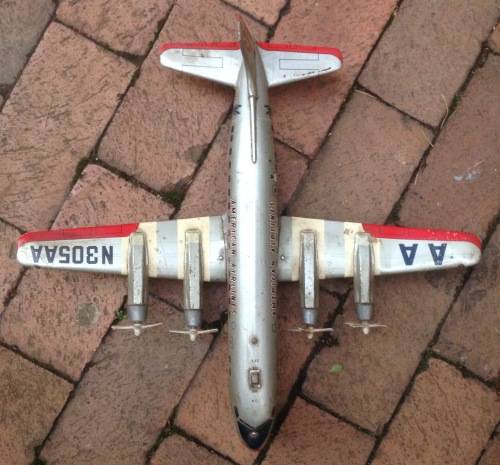 Flagship Carolyn (American Airlines) - Vintage Linemar tin lithographed battery operated toy - 1950s