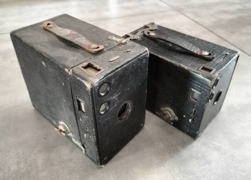 Two vintage box cameras