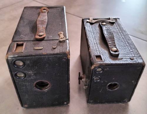 Two vintage box cameras