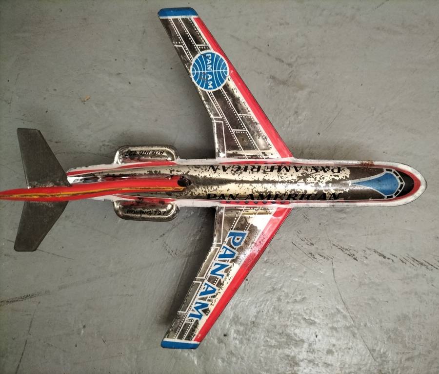 Vintage tin toy - Pan Am aeroplane