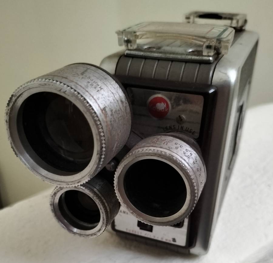 Vintage 3 lens Kodak 8mm movie camera