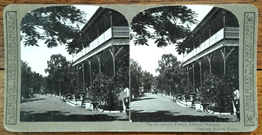 Antique stereo view - Lorenzo Marques - Governor`s Palace